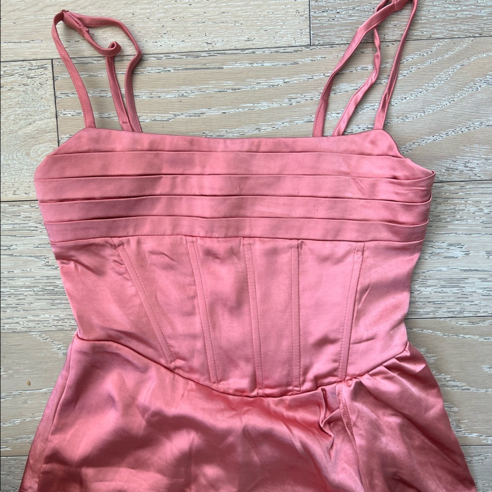 Silk corset mini dress